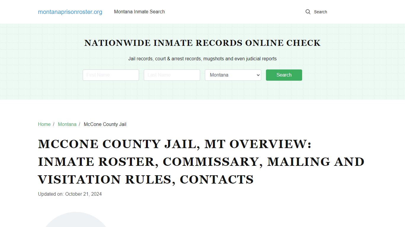 McCone County Jail, MT: Offender Search, Visitation & Contact Info